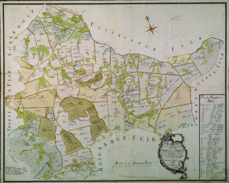 Flurkarte Wees von 1782